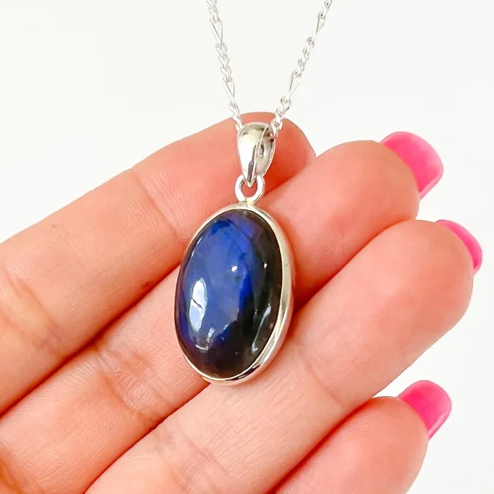 Magic Crystals Necklaces Labradorite Sterling 925 Silver Necklace