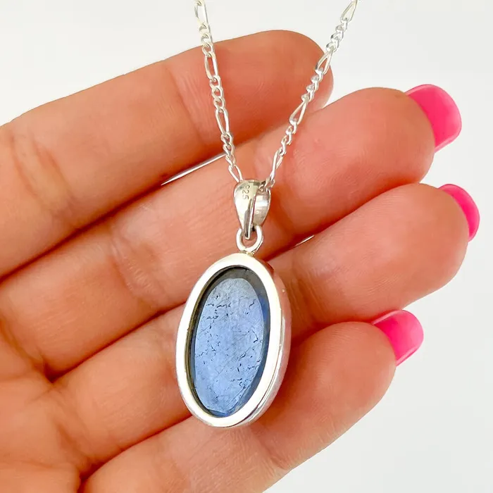 Magic Crystals Necklaces Labradorite Sterling 925 Silver Necklace