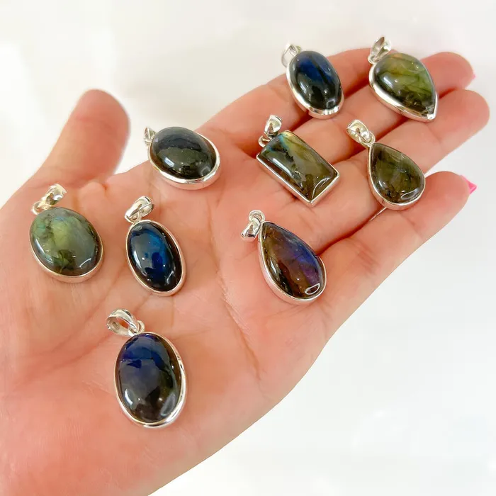 Magic Crystals Necklaces Labradorite Sterling 925 Silver Necklace