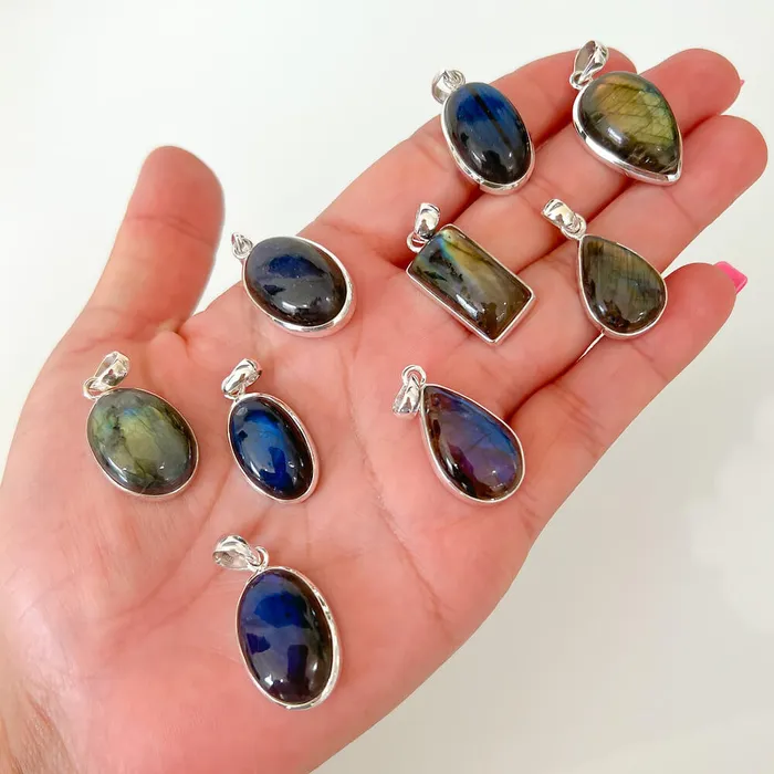 Magic Crystals Necklaces Labradorite Sterling 925 Silver Necklace