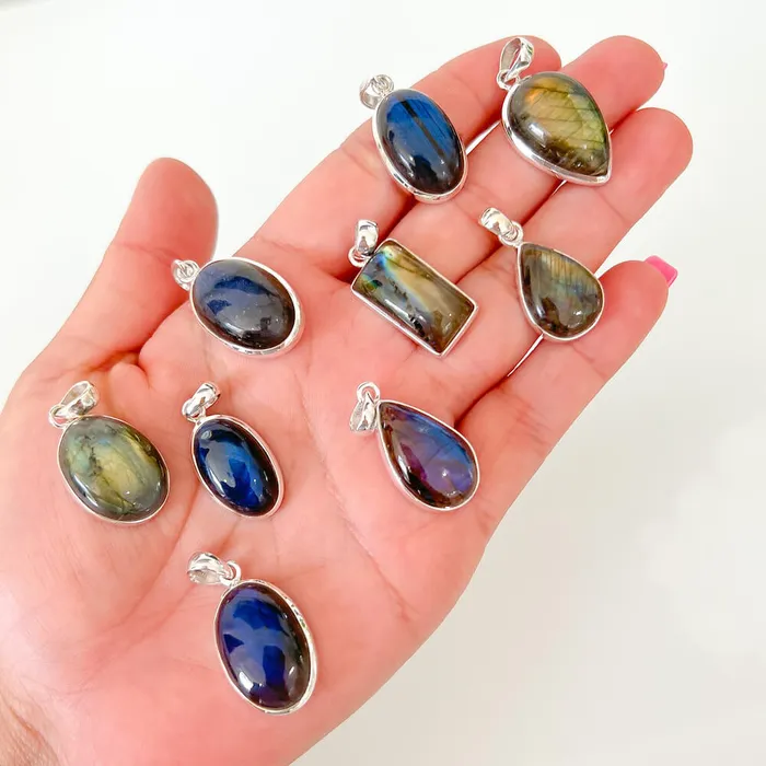 Magic Crystals Necklaces Labradorite Sterling 925 Silver Necklace