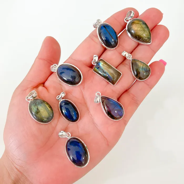 Magic Crystals Necklaces Labradorite Sterling 925 Silver Necklace