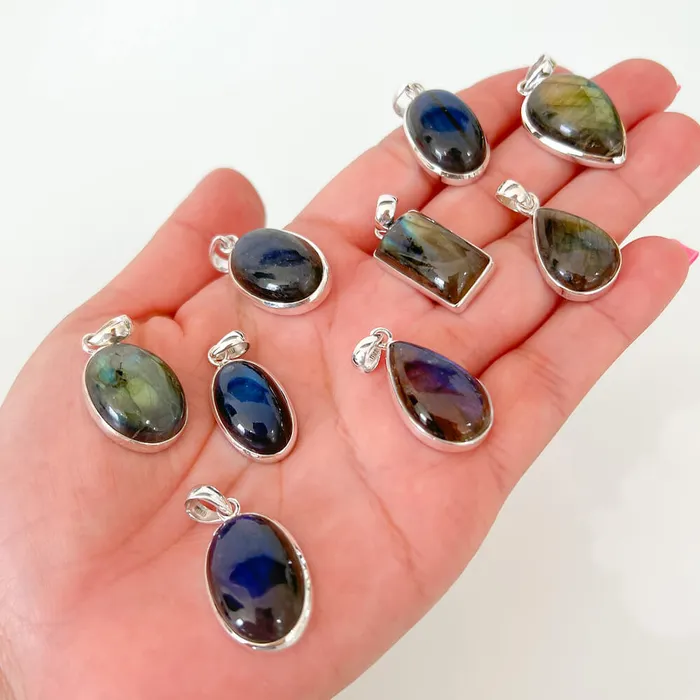 Magic Crystals Necklaces Labradorite Sterling 925 Silver Necklace