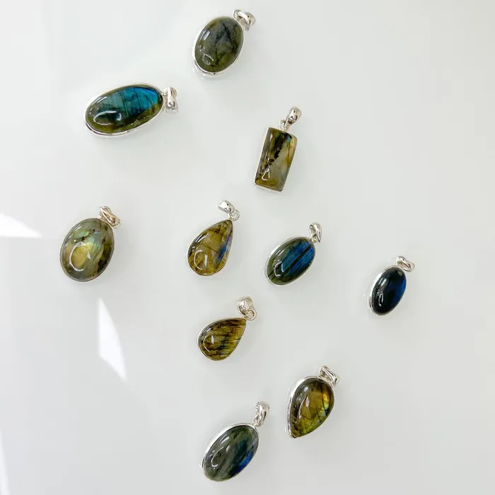 Magic Crystals Necklaces Labradorite Sterling 925 Silver Necklace