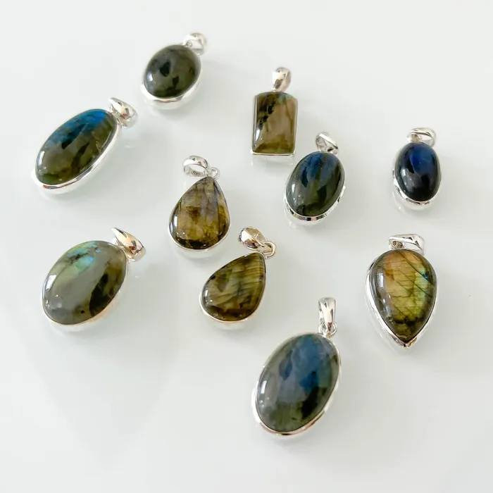 Magic Crystals Necklaces Labradorite Sterling 925 Silver Necklace