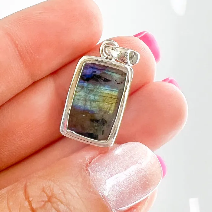 Magic Crystals Necklaces Labradorite Sterling 925 Silver Necklace