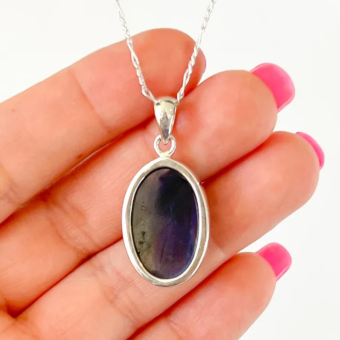 Magic Crystals Necklaces Labradorite Sterling 925 Silver Necklace