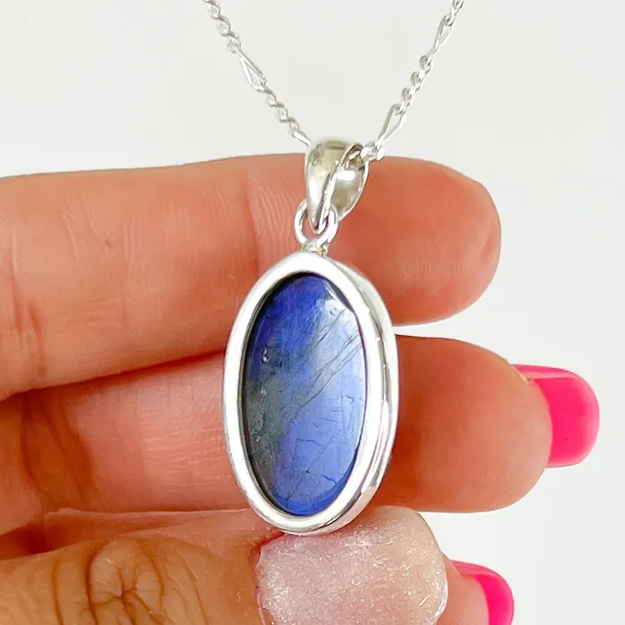 Magic Crystals Necklaces Labradorite Sterling 925 Silver Necklace