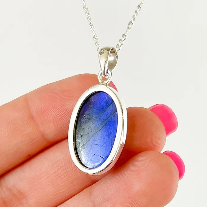 Magic Crystals Necklaces Labradorite Sterling 925 Silver Necklace