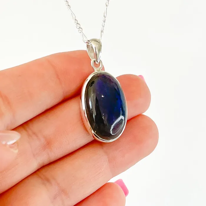 Magic Crystals Necklaces Labradorite Sterling 925 Silver Necklace
