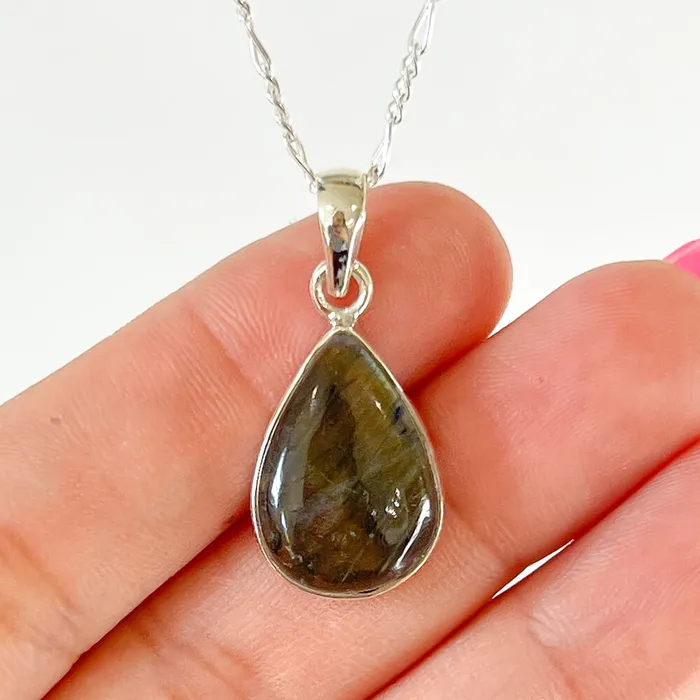 Magic Crystals Necklaces Labradorite Sterling 925 Silver Necklace