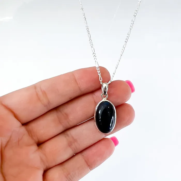 Magic Crystals Necklaces Labradorite Sterling 925 Silver Necklace