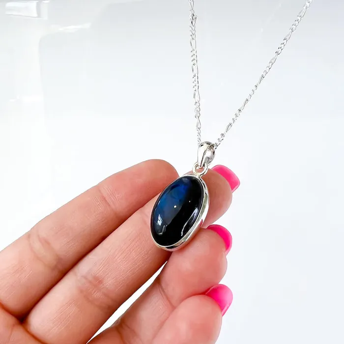 Magic Crystals Necklaces Labradorite Sterling 925 Silver Necklace