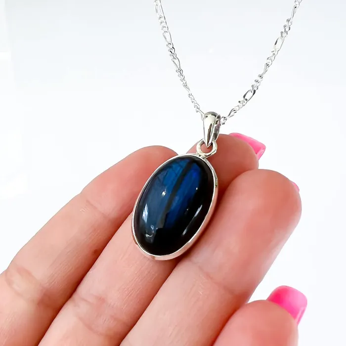 Magic Crystals Necklaces Labradorite Sterling 925 Silver Necklace