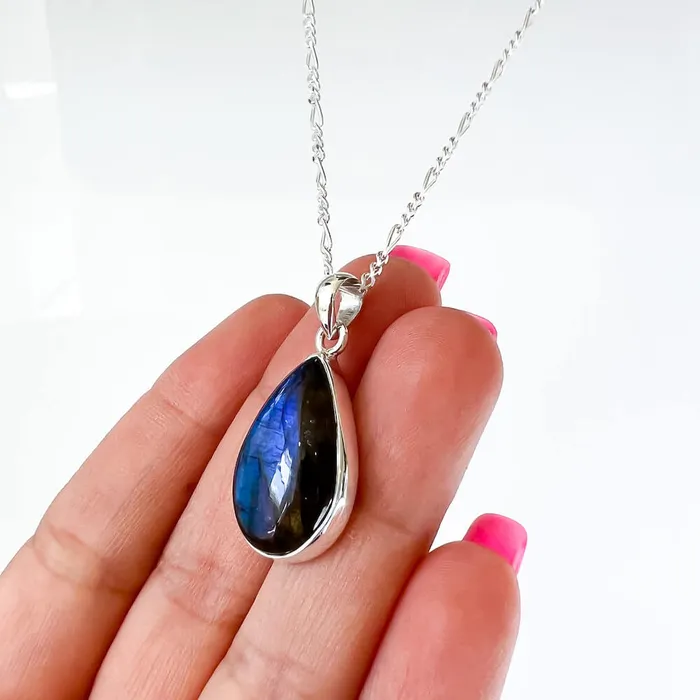 Magic Crystals Necklaces Labradorite Sterling 925 Silver Necklace
