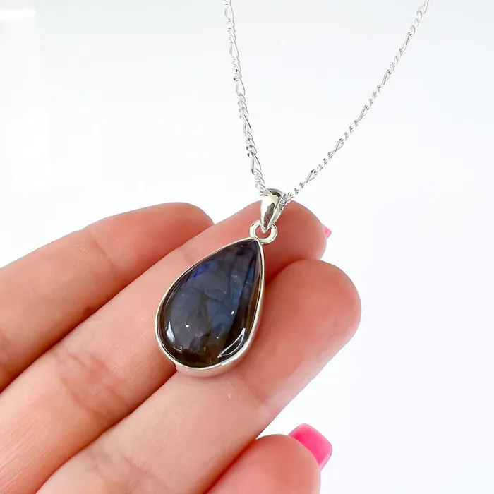 Magic Crystals Necklaces Labradorite Sterling 925 Silver Necklace