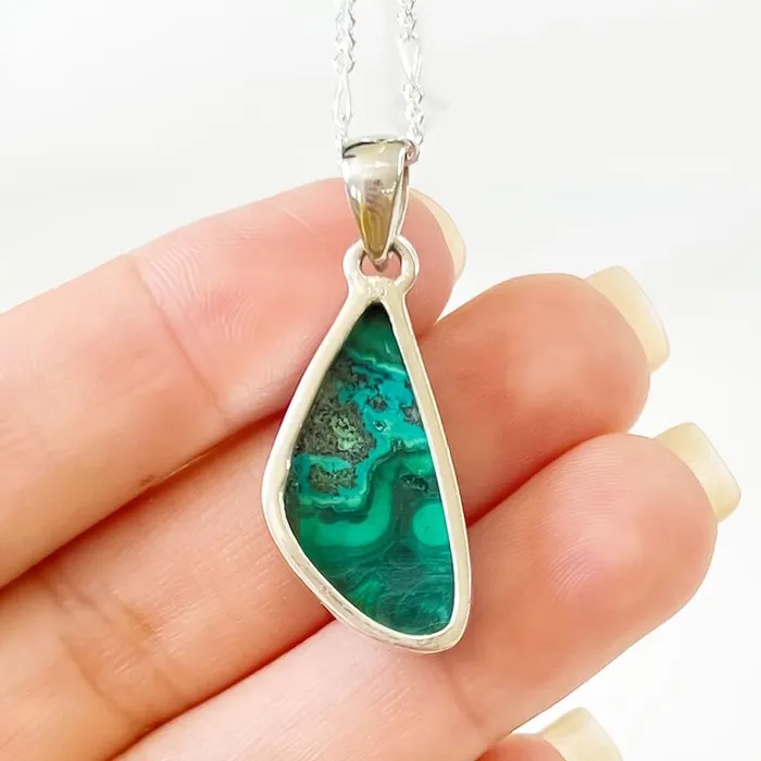 Magic Crystals Necklaces Malachite Sterling Silver Necklace
