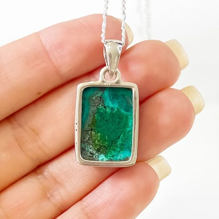 Magic Crystals Necklaces Malachite Sterling Silver Necklace