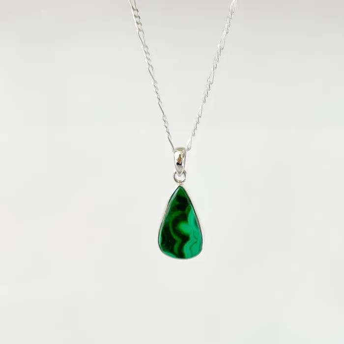 Magic Crystals Necklaces Malachite Sterling Silver Necklace