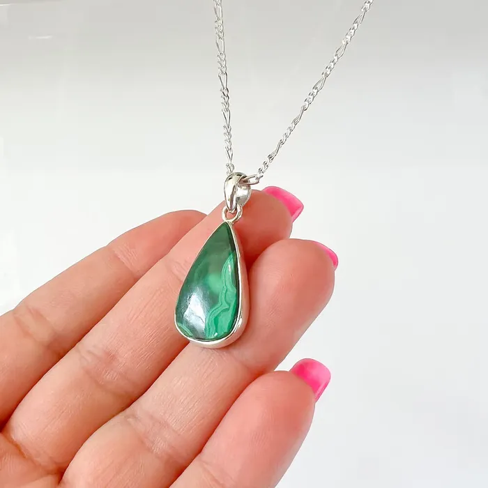 Magic Crystals Necklaces Malachite Sterling Silver Necklace