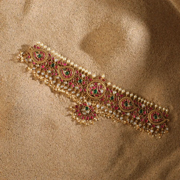 Mayil Kempu Silver Bridal Choker SILVER Rings