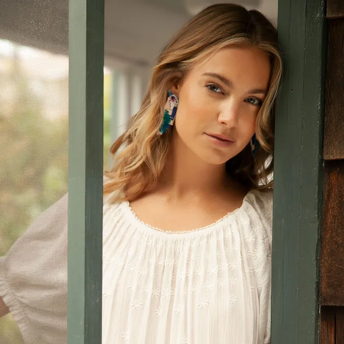 Mignonne Gavigan Earrings Bird Earrings Turquoise