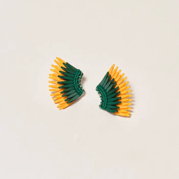 Mini Madeline Earrings Green Yellow Mignonne Gavigan Earrings