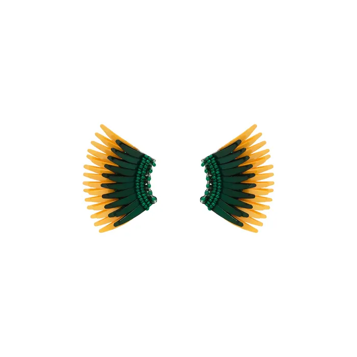 Mini Madeline Earrings Green Yellow Mignonne Gavigan Earrings Mini Madeline Earrings Green Yellow Mignonne Gavigan Earrings