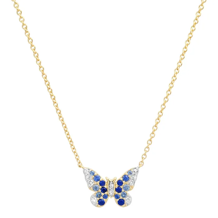 Mini Ombre Butterfly Necklace Eriness Jewelry Necklaces