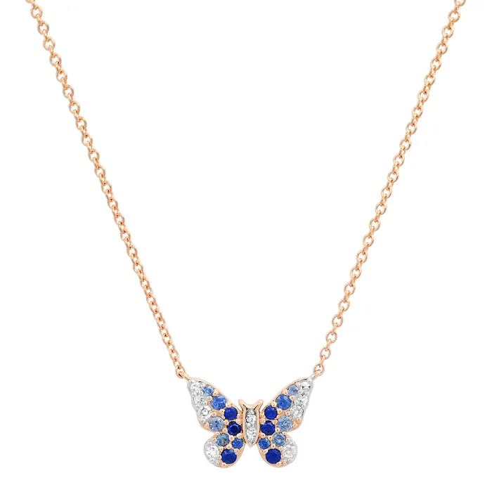 Mini Ombre Butterfly Necklace Eriness Jewelry Necklaces
