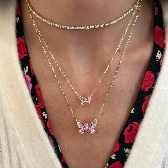 Mini Ombre Butterfly Necklace Eriness Jewelry Necklaces