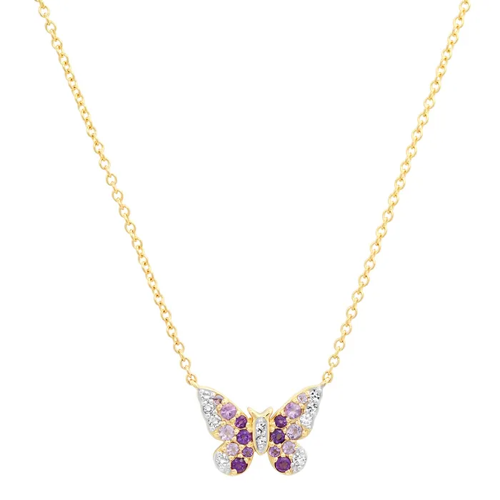 Mini Ombre Butterfly Necklace Eriness Jewelry Necklaces