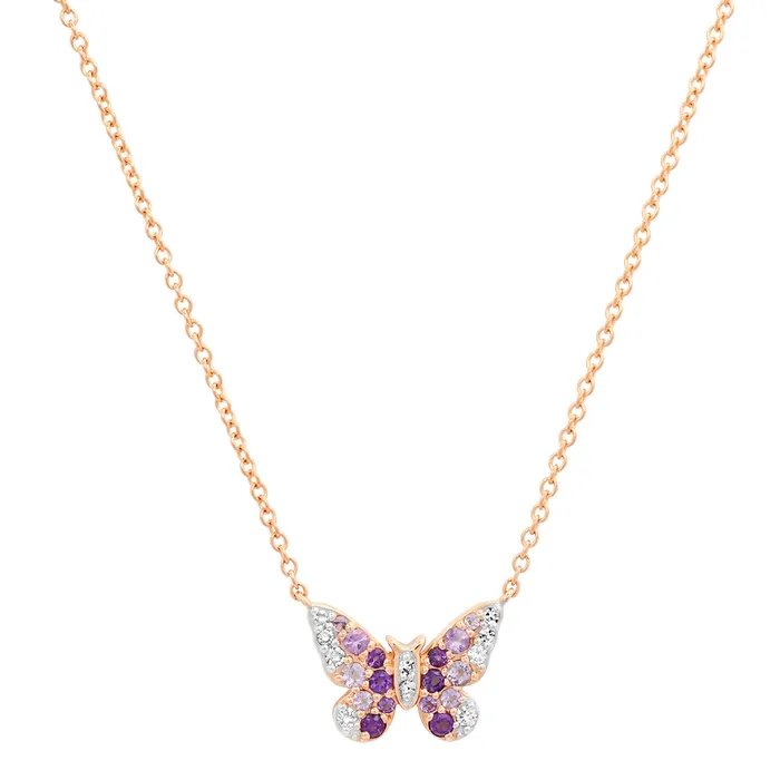 Mini Ombre Butterfly Necklace Eriness Jewelry Necklaces