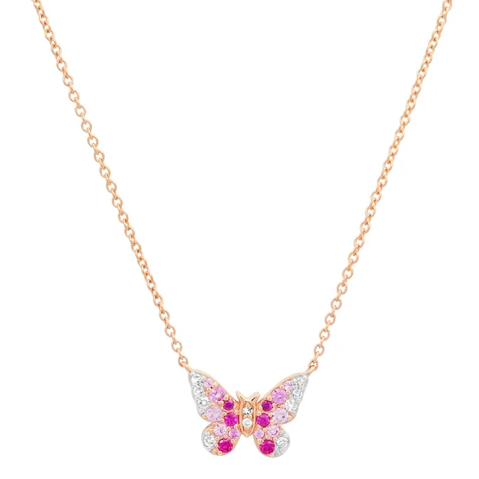 Mini Ombre Butterfly Necklace Eriness Jewelry Necklaces