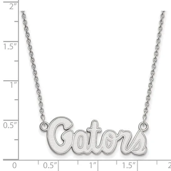 Necklaces 14k White Gold LogoArt University of Florida Gators Script Small Pendant 18 inch Necklace International Diamond Center Necklaces 14k White Gold LogoArt University of Florida Gators Script Small Pendant 18 inch Necklace International Diamond Center