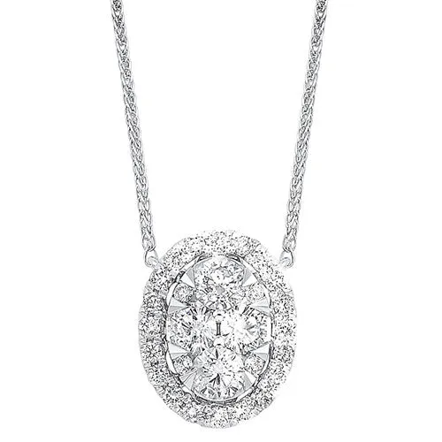 Necklaces Diamond Starburst Eternity Oval Cluster Pendant Necklace In 14k White Gold 12 Ctw Gems One Necklaces Diamond Starburst Eternity Oval Cluster Pendant Necklace In 14k White Gold 12 Ctw Gems One