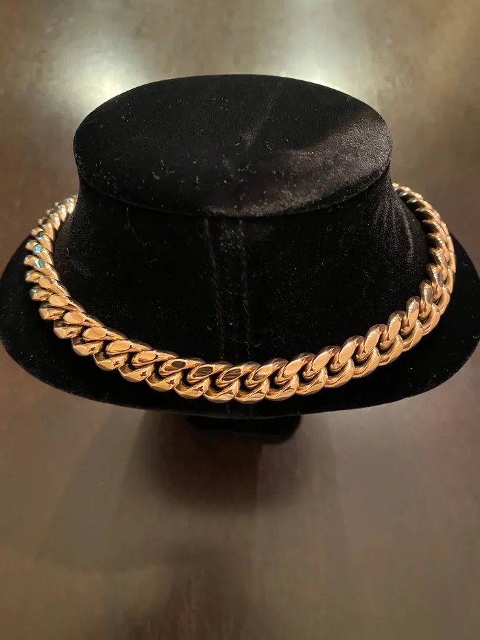 Necklaces DripGawd Jewelry 12mm Miami Cuban Link Chain Rose Gold