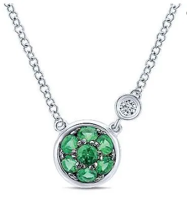 Necklaces Gabriel Co Contemporary Sterling Silver Necklace 002 CTW International Diamond Center Necklaces Gabriel Co Contemporary Sterling Silver Necklace 002 CTW International Diamond Center