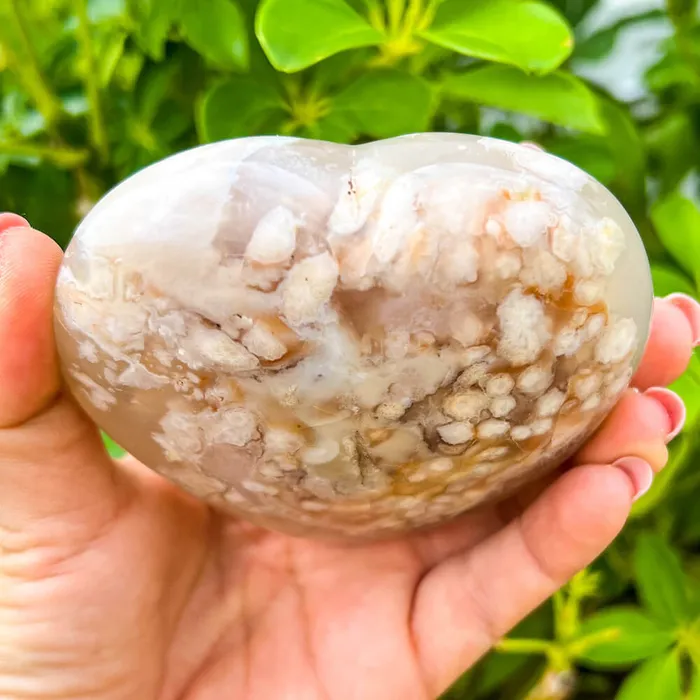 Necklaces Magic Crystals Natural Cherry Blossom Flower Agate Heart