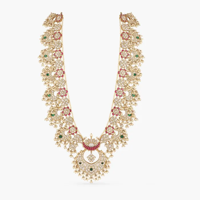 Necklaces Mahnaz Kemp Jadau Silver Guttapusalu Long Necklace SILVER