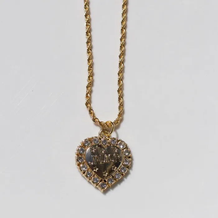 Necklaces Reluxe Vintage Jadior Pave Heart Necklace