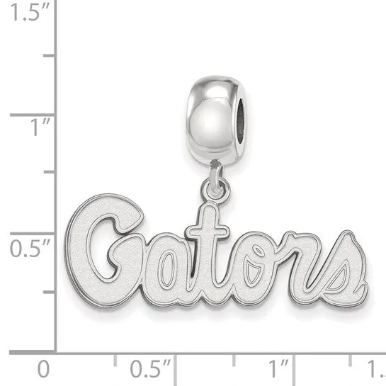 Necklaces Shop IDC estore Sterling Silver Rhodiumplated LogoArt University of Florida Gators Script Small Dangle Bead Charm Necklaces Shop IDC estore Sterling Silver Rhodiumplated LogoArt University of Florida Gators Script Small Dangle Bead Charm