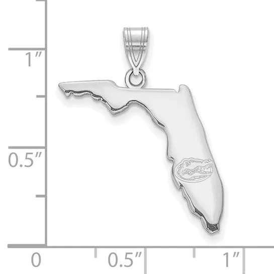 Necklaces Shop IDC estore Sterling Silver Rhodiumplated LogoArt University of Florida State Pendant Necklaces Shop IDC estore Sterling Silver Rhodiumplated LogoArt University of Florida State Pendant