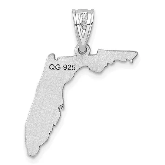 Necklaces Shop IDC estore Sterling Silver Rhodiumplated LogoArt University of Florida State Pendant Necklaces Shop IDC estore Sterling Silver Rhodiumplated LogoArt University of Florida State Pendant