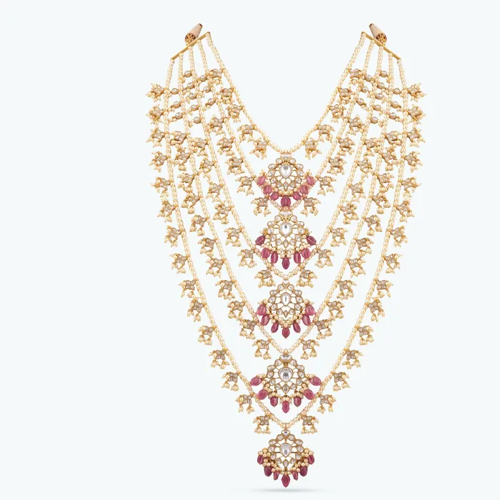 Necklaces Vihara Jadau Multilayered Silver Necklace SILVER
