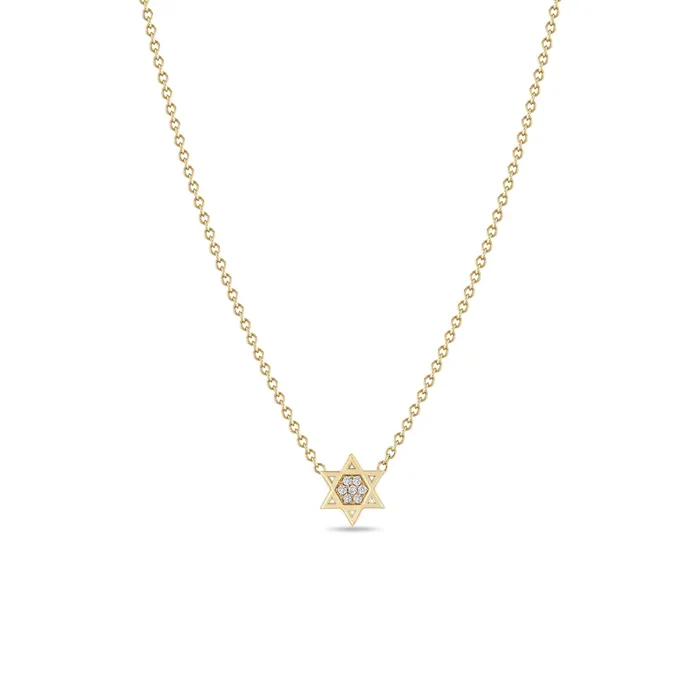 Necklaces Zoe Chicco Pave Star of David Necklace