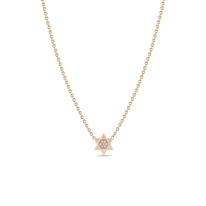 Necklaces Zoe Chicco Pave Star of David Necklace