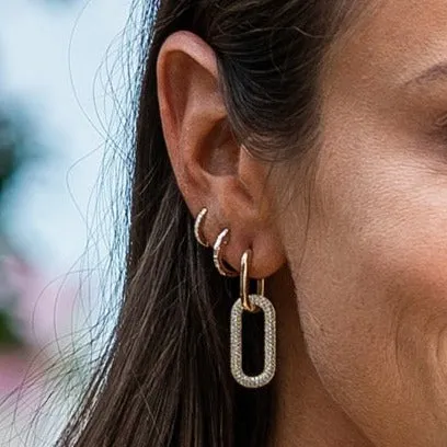 Paperclip Diamond Drop Earrings SG Fine Earrings