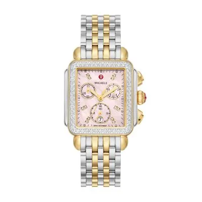 PreStyled Sets MICHELE Watches MICHELE Watches Deco TwoTone 18k GoldPlated Diamond Watch 33mm