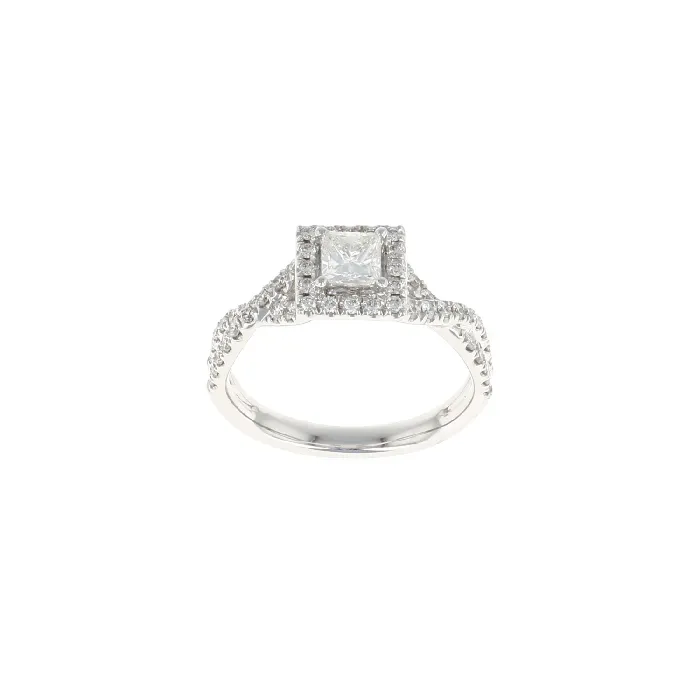 Princess Halo Complete Engagement Ring 082CTW Shop IDC estore Rings